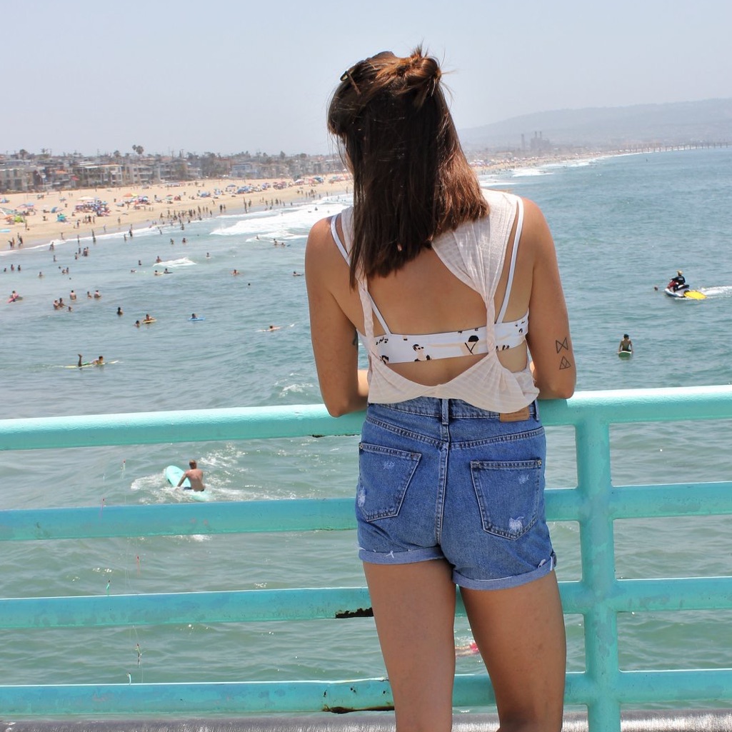 Brandy Melville Cutout Striped Tank